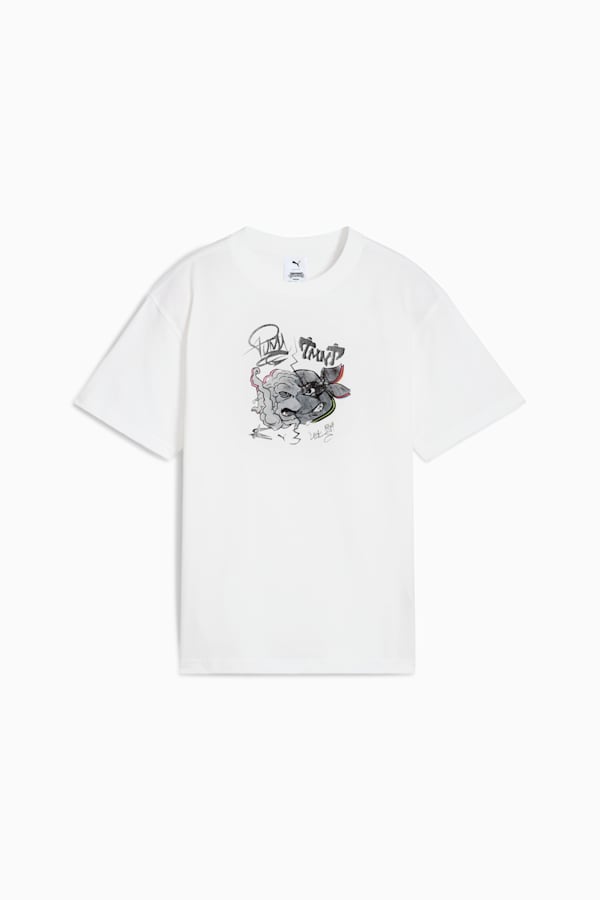 PUMA x TMNT Relaxed Graphic Tee Youth, PUMA White, extralarge