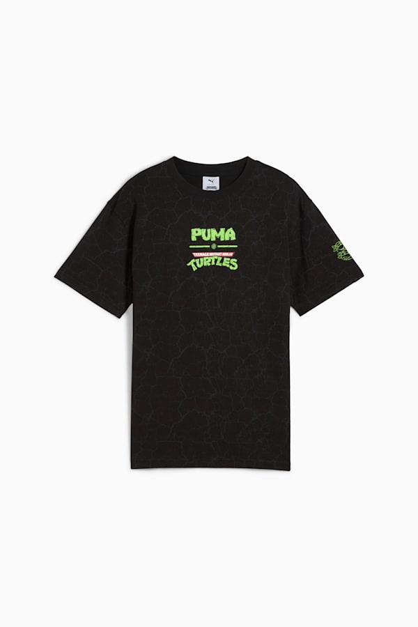 PUMA x TMNT Relaxed All-Over Print Tee Youth, PUMA Black, extralarge-GBR