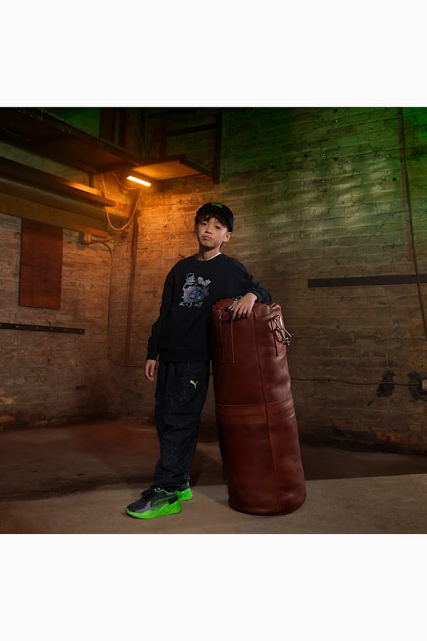 PUMA x TMNT Relaxed Woven Cargo Pants Youth, PUMA Black, extralarge-GBR