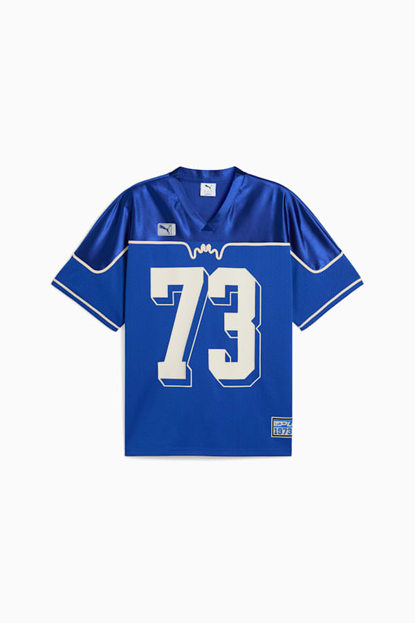 Dress Code Football-Inspired Basketball Jersey Men, Vivid Blue, extralarge