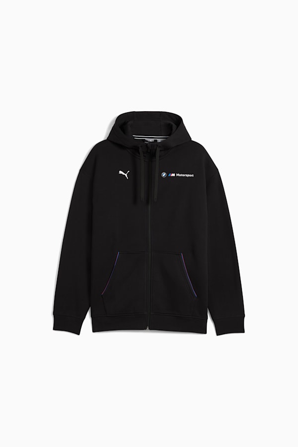 BMW M Motorsport Essentials+ Hooded Fleece Jacket Men, PUMA Black, extralarge