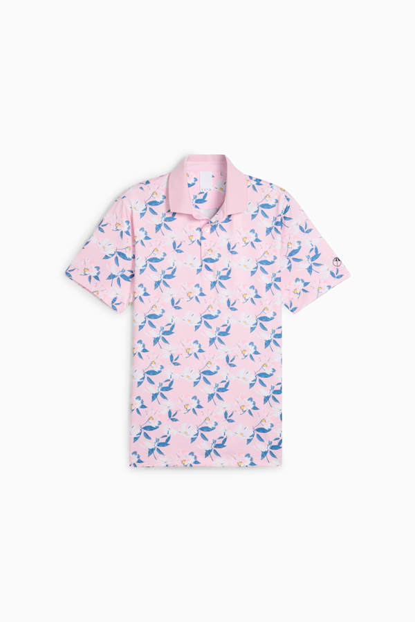 PUMA x ARNOLD PALMER Spring Florals Golf Polo Men, Pale Pink, extralarge