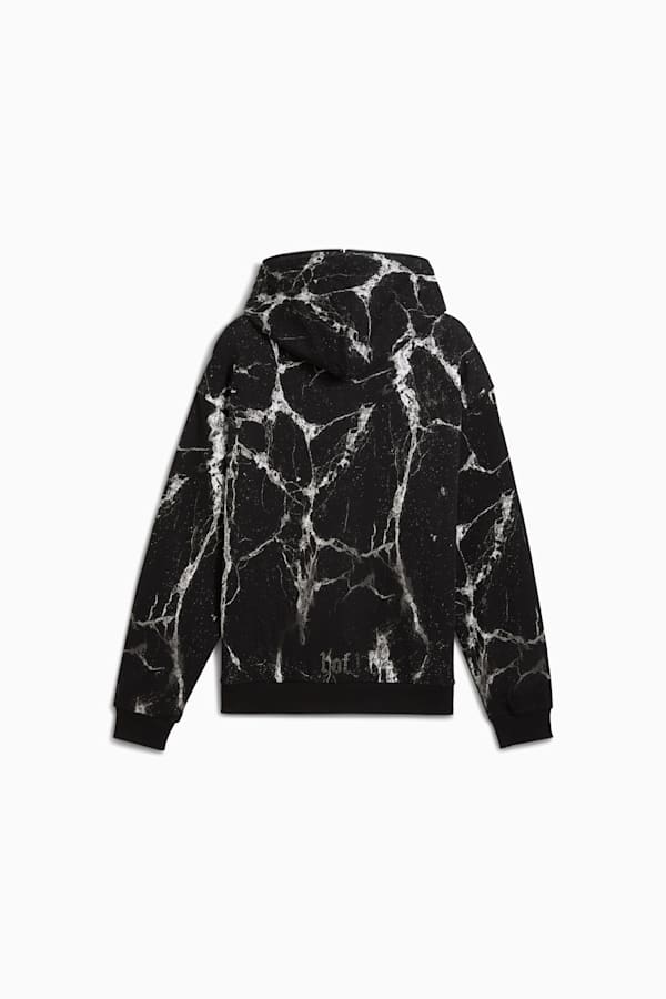 PUMA HOOPS x LAFRANCÉ Written in Chrome Hoodie Men, PUMA Black-Puma White AOP, extralarge