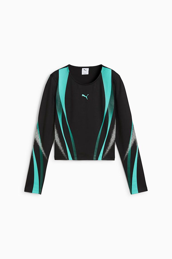 DARE TO Graphic Long Sleeve Tee Women, PUMA Black, extralarge