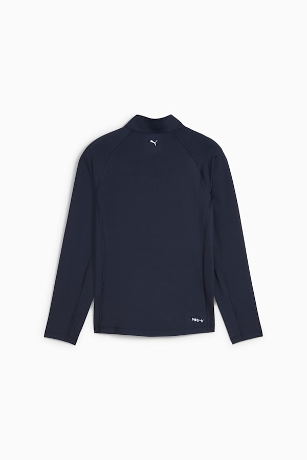 YOU-V Quarter-Zip Golf Top Youth, Deep Navy, extralarge-GBR