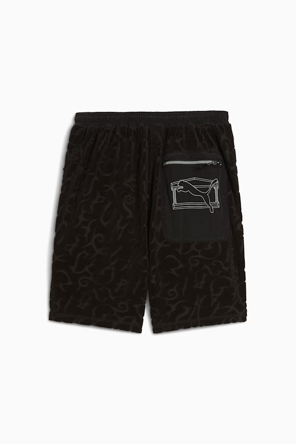 PUMA x ARIES Towelling Shorts Unisex, PUMA Black, extralarge