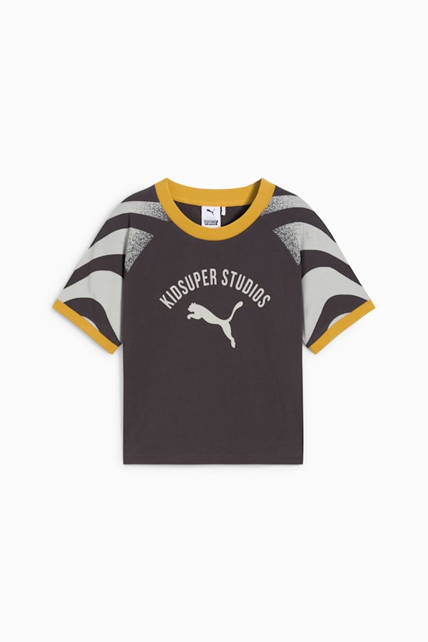 PUMA x KIDSUPER Tee Women, Dark Coal, extralarge