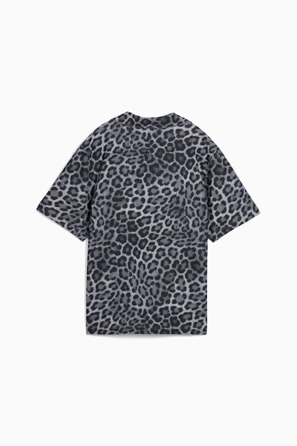 LEO LUXE Relaxed All-Over Print Woven Shirt Women, PUMA Black, extralarge