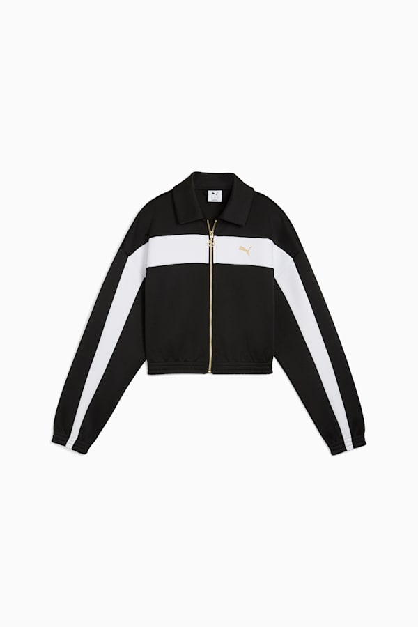 Relaxed Cropped Track Jacket Women, PUMA Black, extralarge