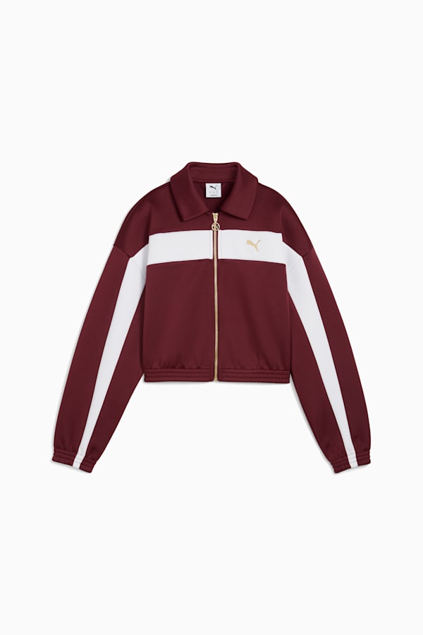 Relaxed Cropped Track Jacket Women, Ruby Shimmer, extralarge-GBR