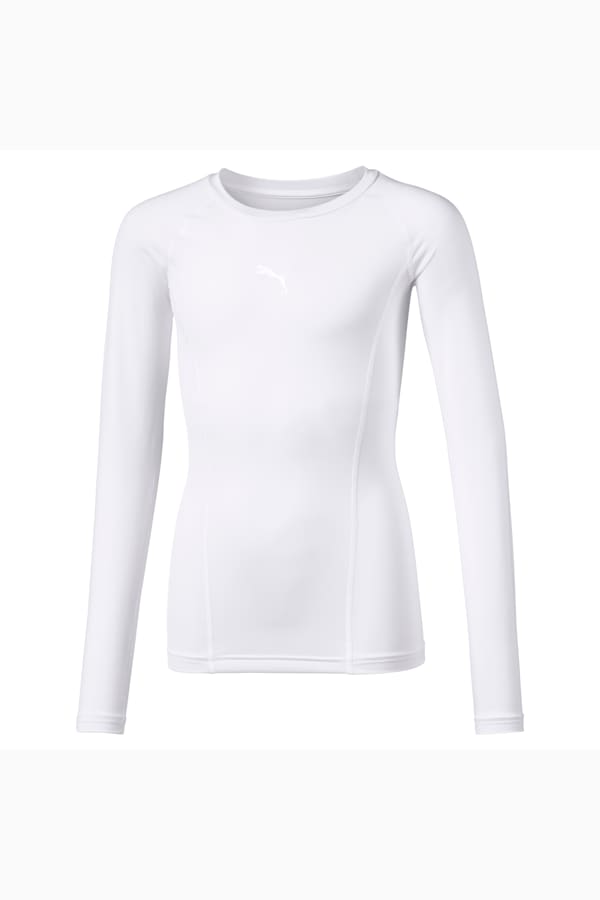 LIGA Baselayer Long Sleeve Tee Kids, Puma White, extralarge