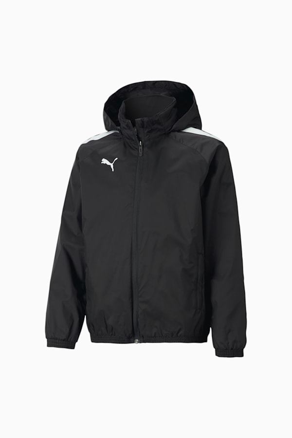 teamLIGA All-Weather Football Jacket Youth, Puma Black-Puma Black, extralarge