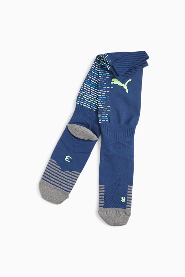 Men's Football Socks, Persian Blue-Ultra Blue, extralarge