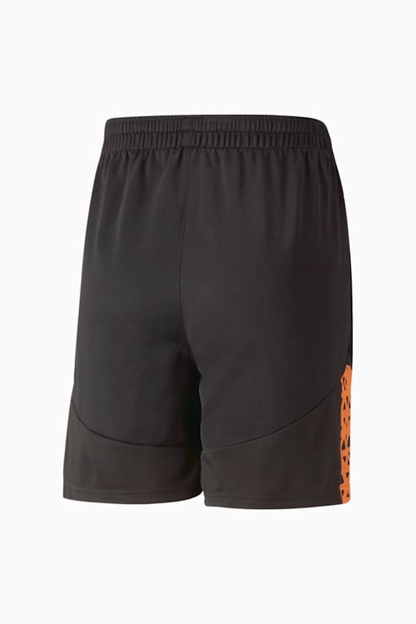 individualCUP Football Training Shorts Youth, PUMA Black-Ultra Orange, extralarge