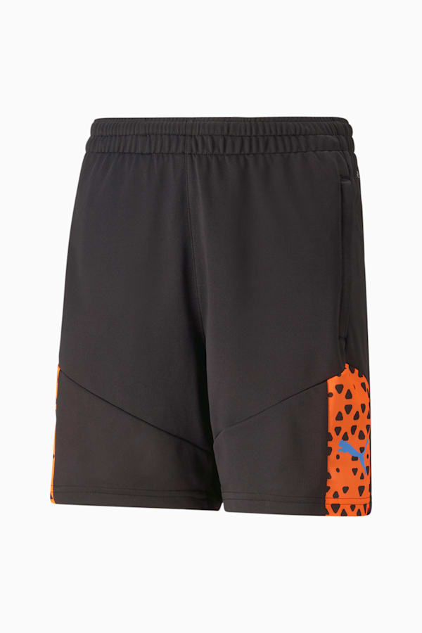 individualCUP Football Training Shorts Youth, PUMA Black-Ultra Orange, extralarge