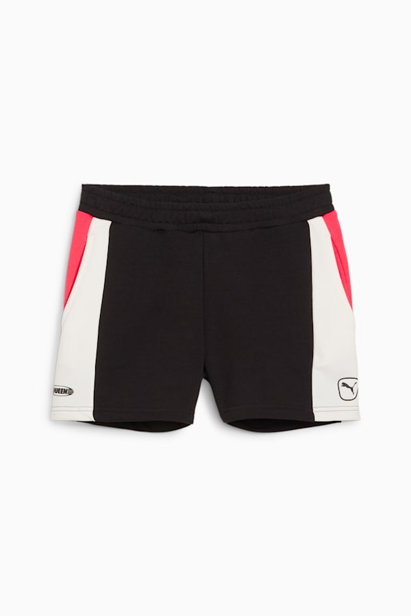 PUMA Queen Women's Football Shorts, Electric Blush-Warm White-PUMA Black, extralarge
