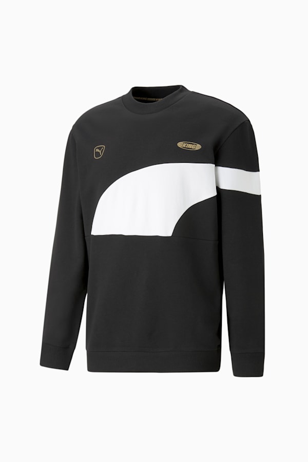 KING Top Football Crewneck Sweatshirt Men, PUMA Black-PUMA White, extralarge-GBR