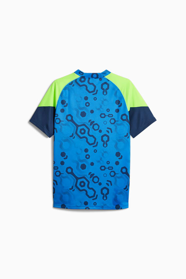individualCUP Football Jersey, Persian Blue-Pro Green, extralarge