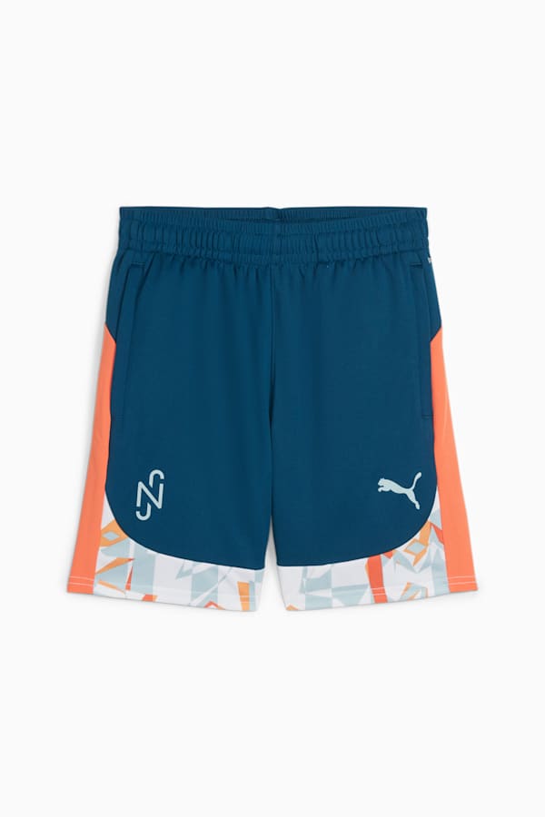 PUMA x NEYMAR JR Creativity Youth Football Shorts, Ocean Tropic-Hot Heat, extralarge