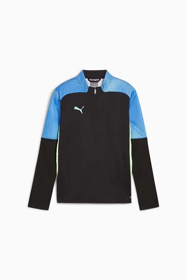 individualFINAL Quarter-Zip Top Youth, PUMA Black-Fizzy Apple, extralarge