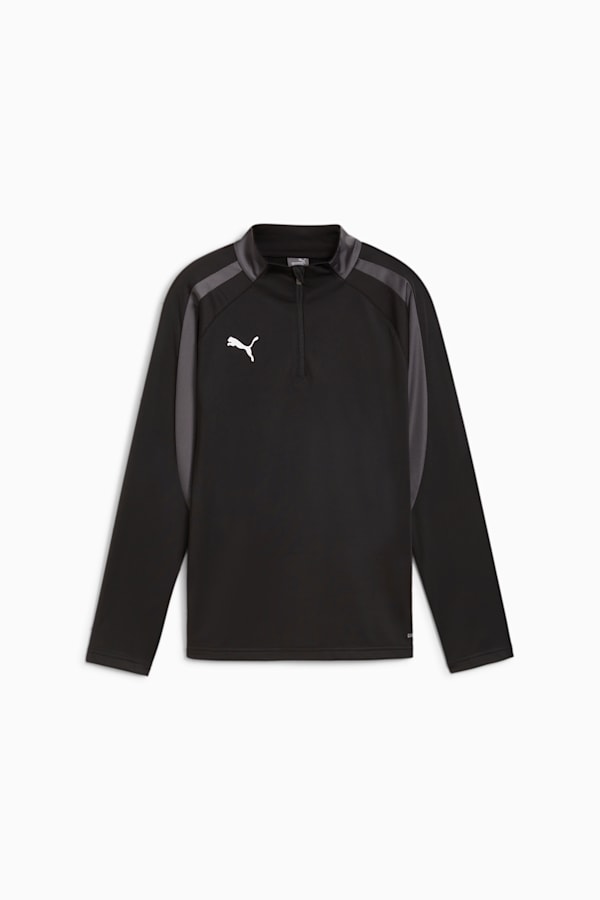 individualLIGA Quarter-Zip Top Youth, PUMA Black-PUMA White-Shadow Gray, extralarge