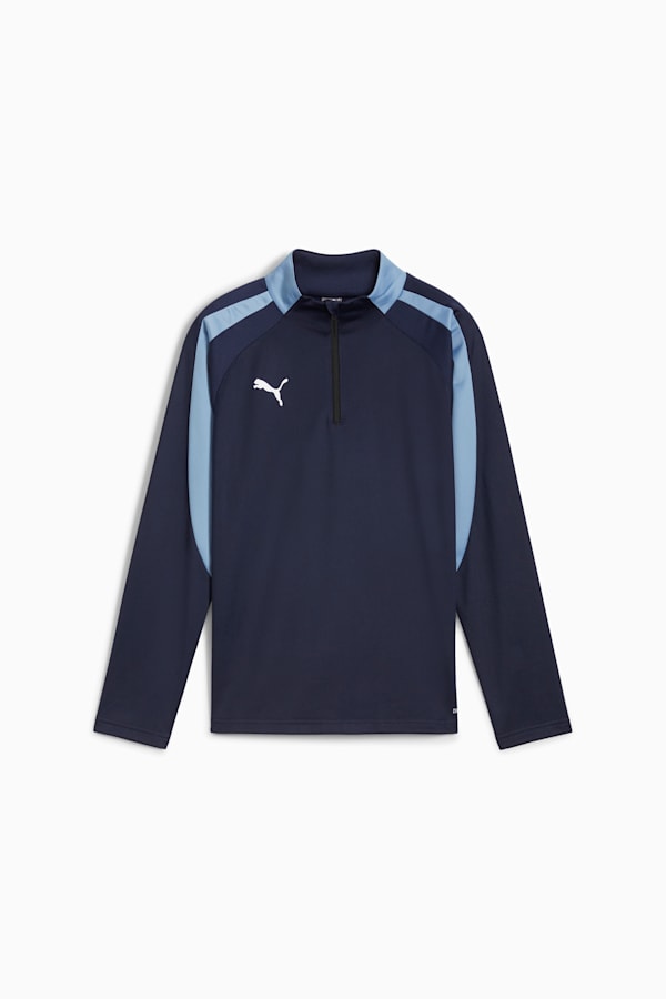 individualLIGA Quarter-Zip Top Youth, PUMA Navy-PUMA White-Zen Blue, extralarge