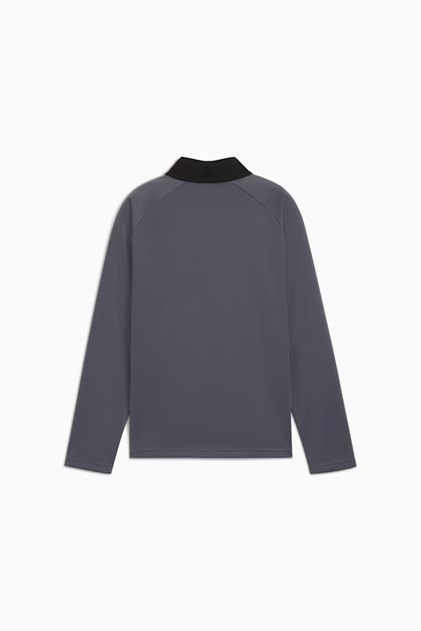 individualLIGA Quarter-Zip Top Youth, Galactic Gray-Yellow Alert, extralarge-GBR