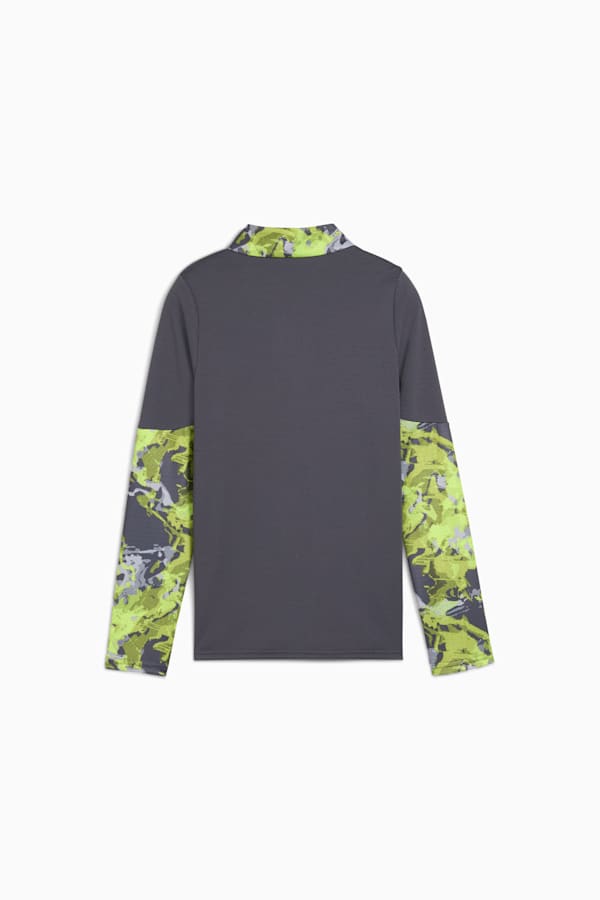 individualCUP Football Quarter-Zip Top Youth, Galactic Gray, extralarge-GBR