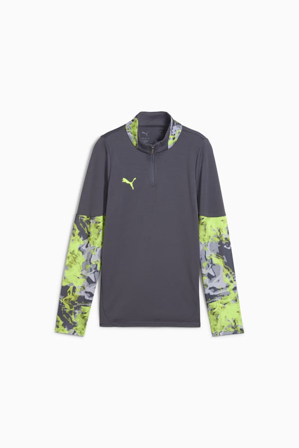 individualCUP Football Quarter-Zip Top Youth, Galactic Gray, extralarge-GBR