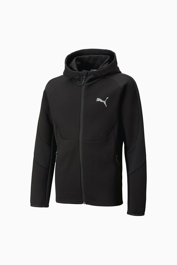 Recycled Content: Evostripe Full-Zip Hoodie Youth, PUMA Black, extralarge