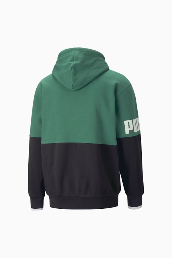 PUMA POWER Colourblock Hoodie Men, Vine, extralarge