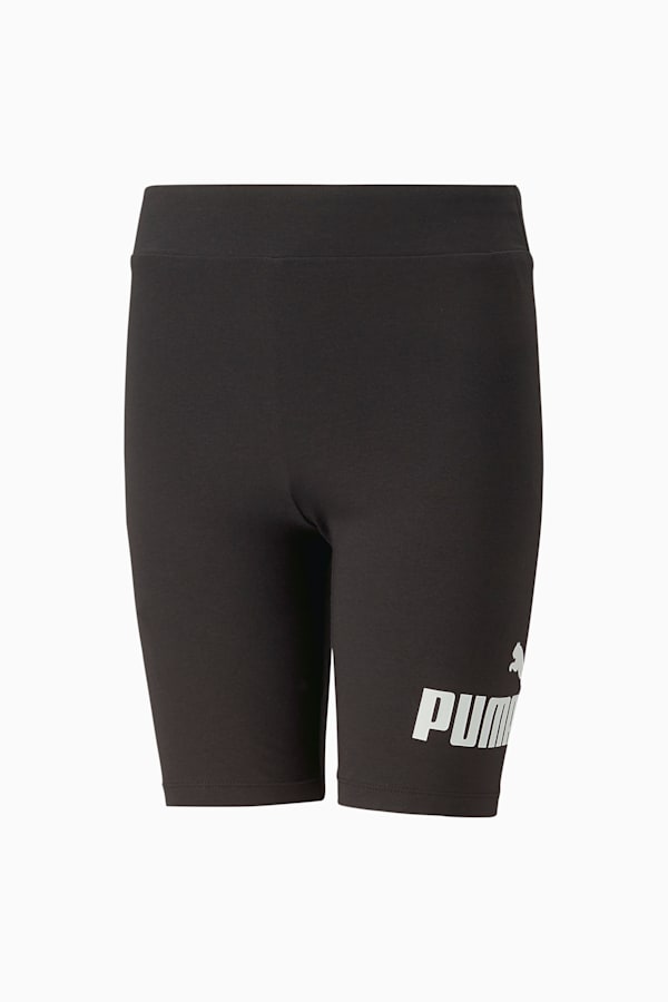 Essentials+ Logo Short Leggings Youth, PUMA Black, extralarge