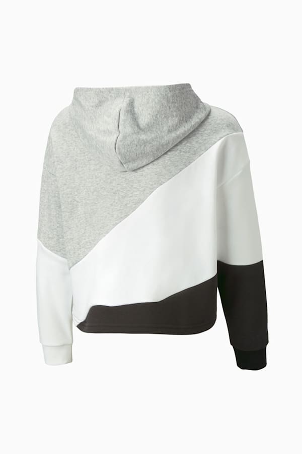 PUMA Power Cat Hoodie Youth, Light Gray Heather, extralarge