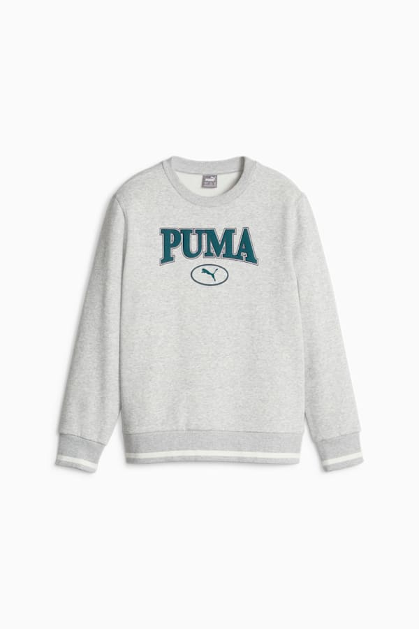 PUMA SQUAD Youth Sweatshirt, Light Gray Heather, extralarge