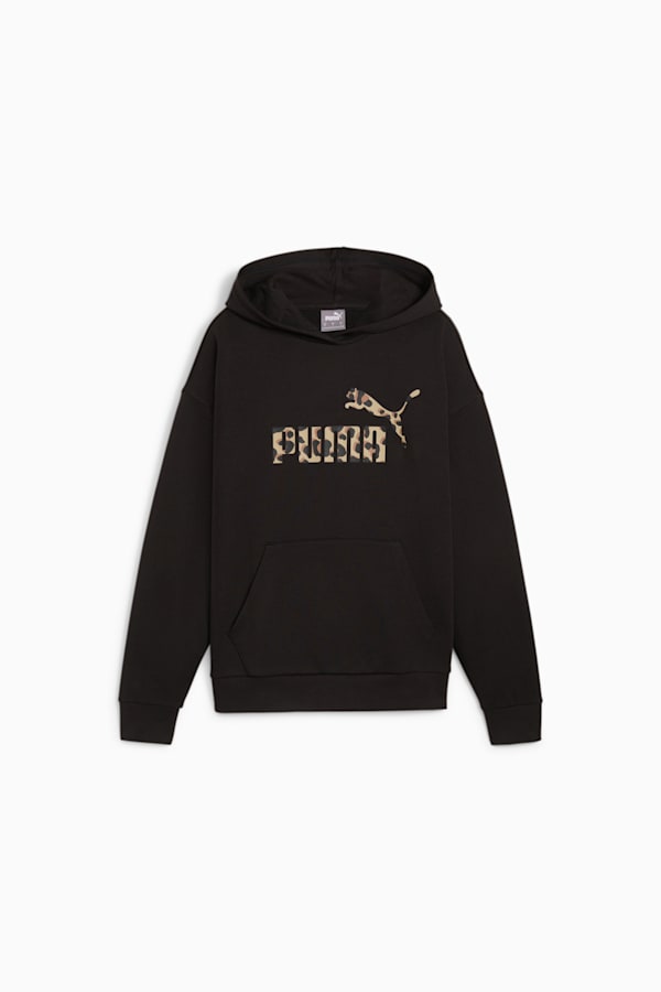 ESS+ ANIMAL Women's Hoodie, PUMA Black, extralarge