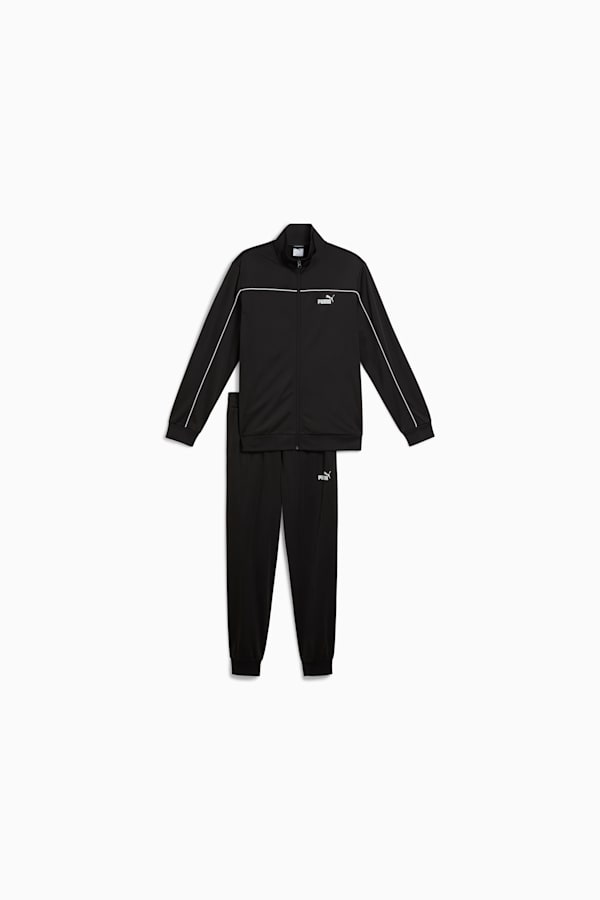 Poly Piping Tracksuit Men, PUMA Black, extralarge