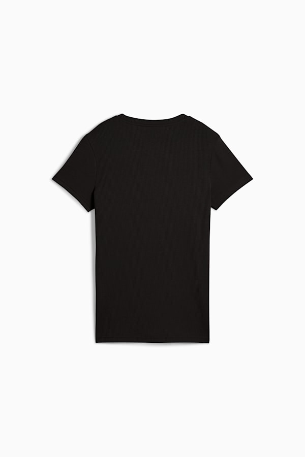 ESS ELEVATED Rib Tee Women, PUMA Black, extralarge