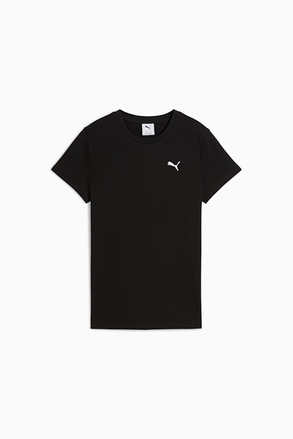 ESS ELEVATED Rib Tee Women, PUMA Black, extralarge