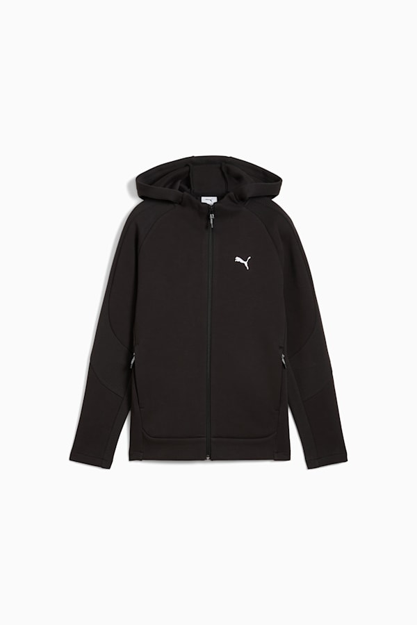 EVOSTRIPE Full-Zip Hoodie Youth, PUMA Black, extralarge