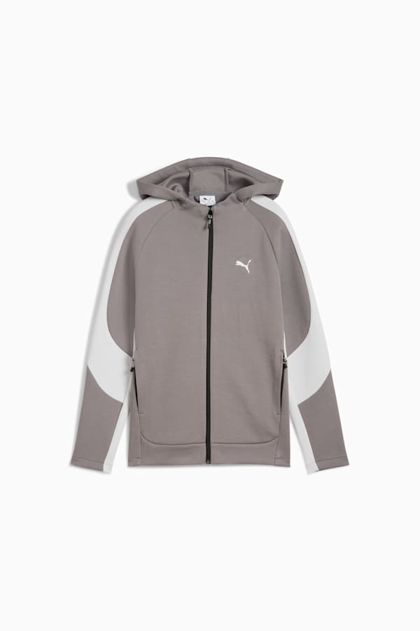 EVOSTRIPE Full-Zip Hoodie Youth, Cast Iron, extralarge