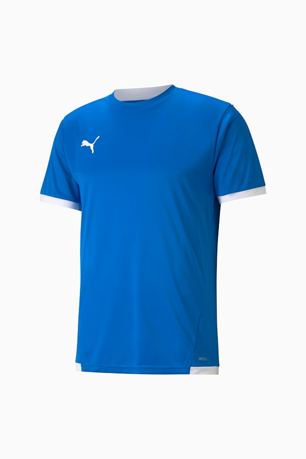 teamLIGA Football Jersey Men, Electric Blue Lemonade-Puma White, extralarge