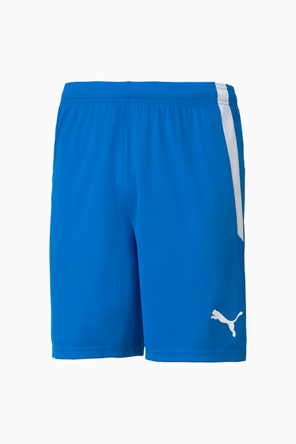 teamLIGA Football Shorts Men, Electric Blue Lemonade-Puma White, extralarge