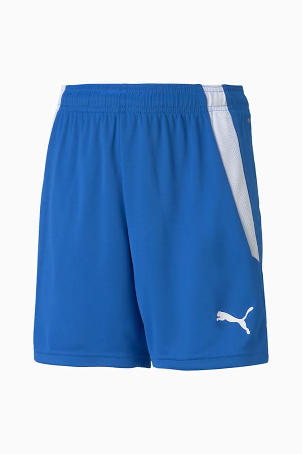 teamLIGA Youth Football Shorts, Electric Blue Lemonade-Puma White, extralarge