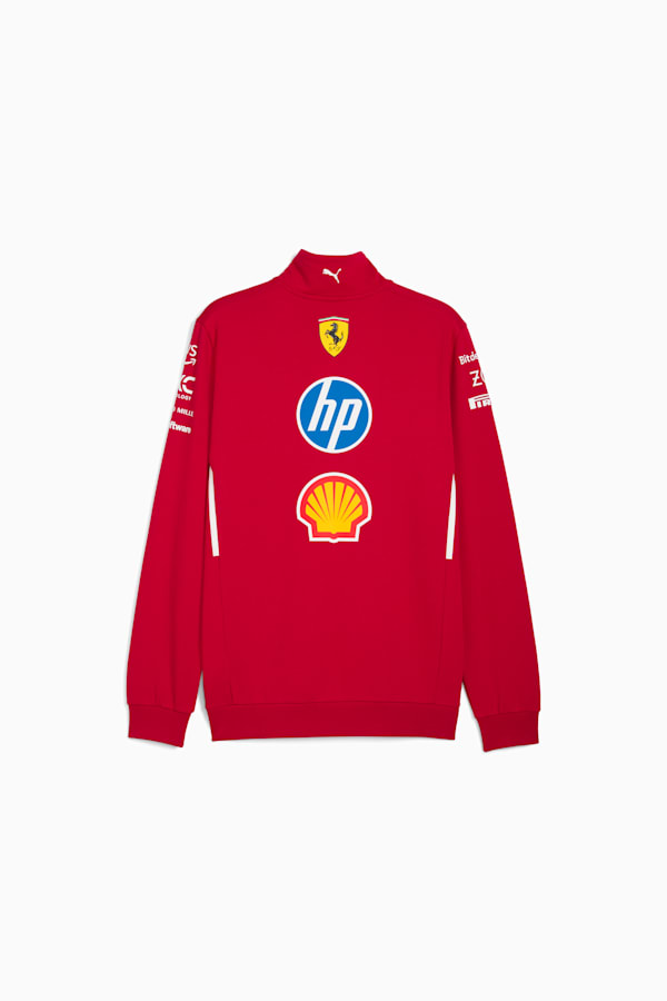Scuderia Ferrari HP 2025 Team Quarter-Zip Sweatshirt Men, Dark Cherry, extralarge-GBR