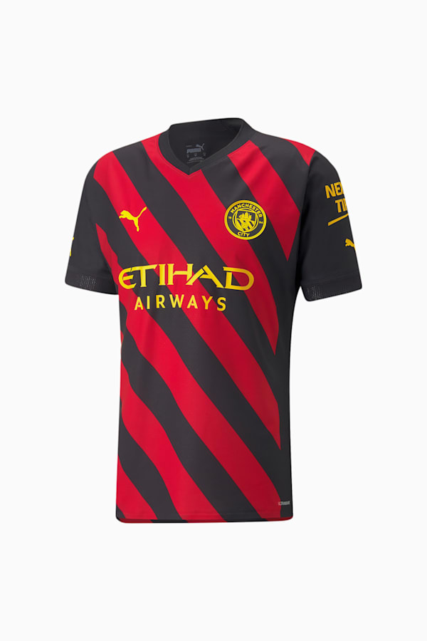 Manchester City F.C. Away 22/23 Authentic Jersey Men, Puma Black-Tango Red, extralarge