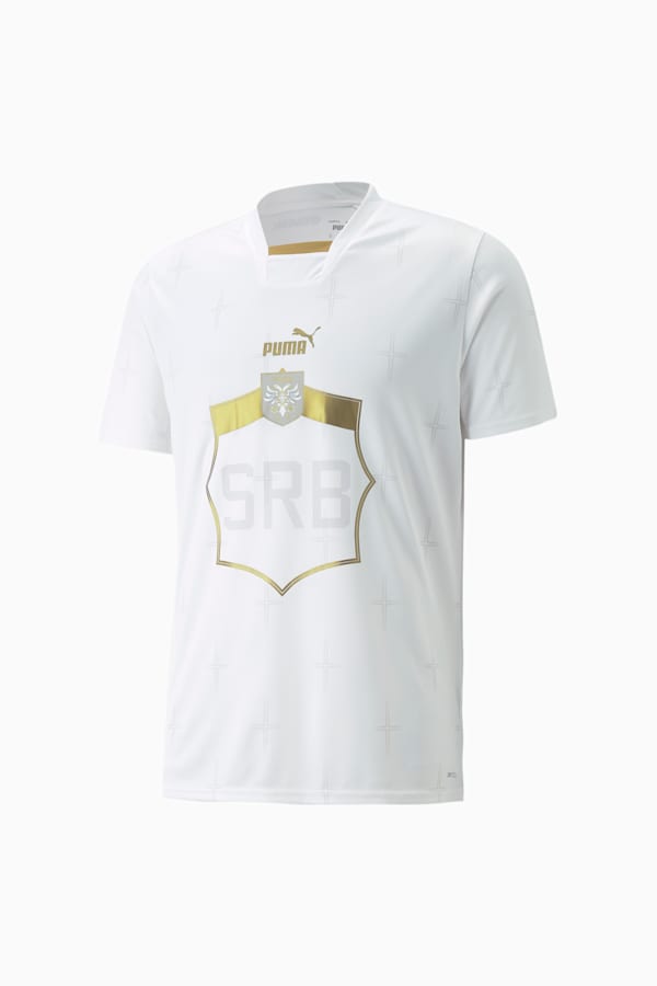 Serbia Away 22/23 Replica Jersey Men, Puma White-Victory Gold, extralarge