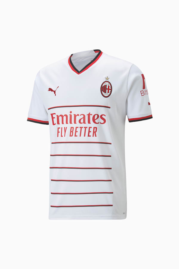 A.C. Milan Away 22/23 Replica Jersey Men, Puma White-Tango Red, extralarge