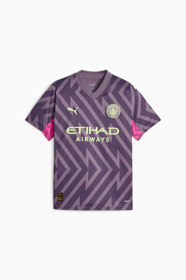 Manchester City Short Sleeve Goalkeeper Jersey Youth, Purple Charcoal-Ravish, extralarge-GBR