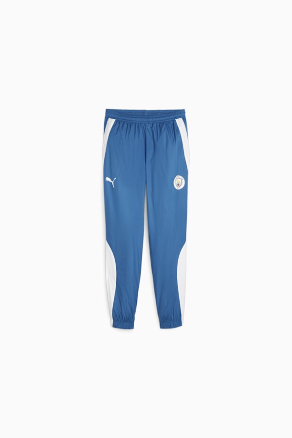 Manchester City F.C. Pre-match Woven Pants Men, Lake Blue-PUMA White, extralarge