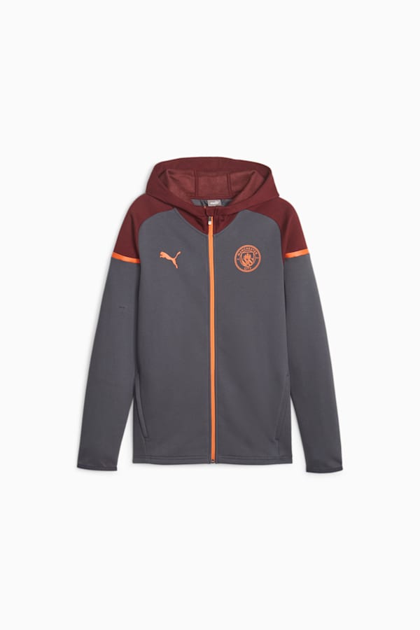Manchester City Football Casuals Hooded Jacket, Strong Gray-Aubergine, extralarge-GBR